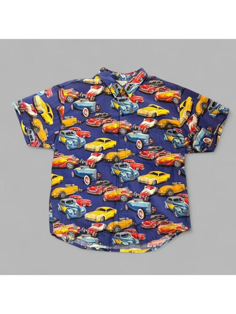 Vintage 90s Hot Rod AOP Button Up